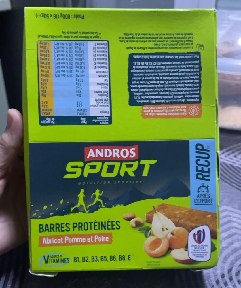 Barres protéinées Abricot Pomme et Poire