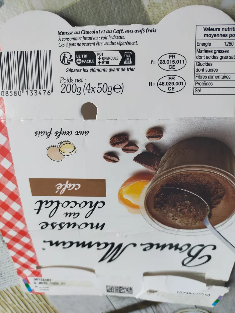 Mousse au chocolat café