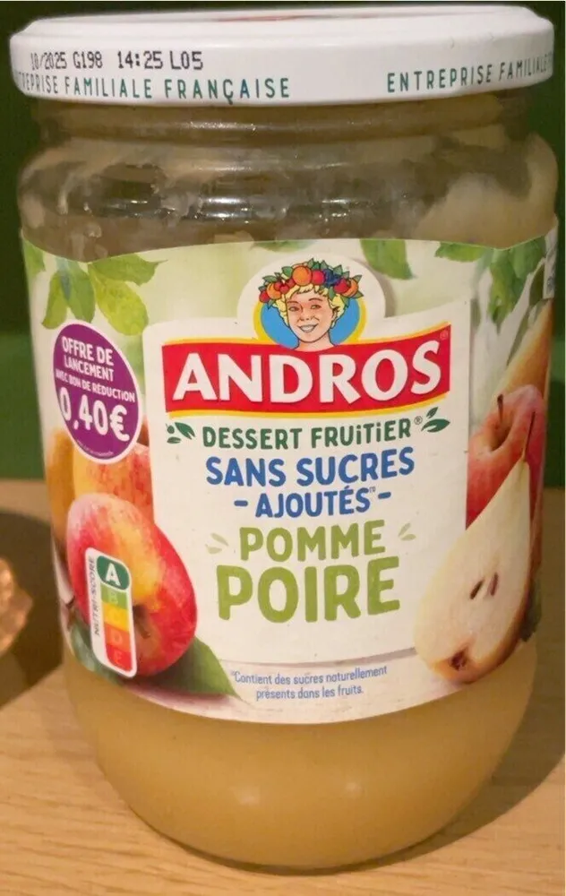 Compote pomme poire sans sucres ajoutés