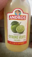 Jus citrons verts pressés