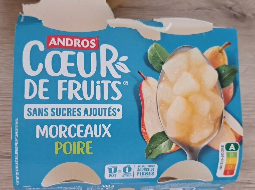 Cœur de fruits - morceaux poire