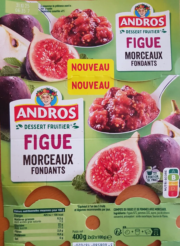 DESSERT FRUITIER FIGUE MORCEAUX FONDANTS