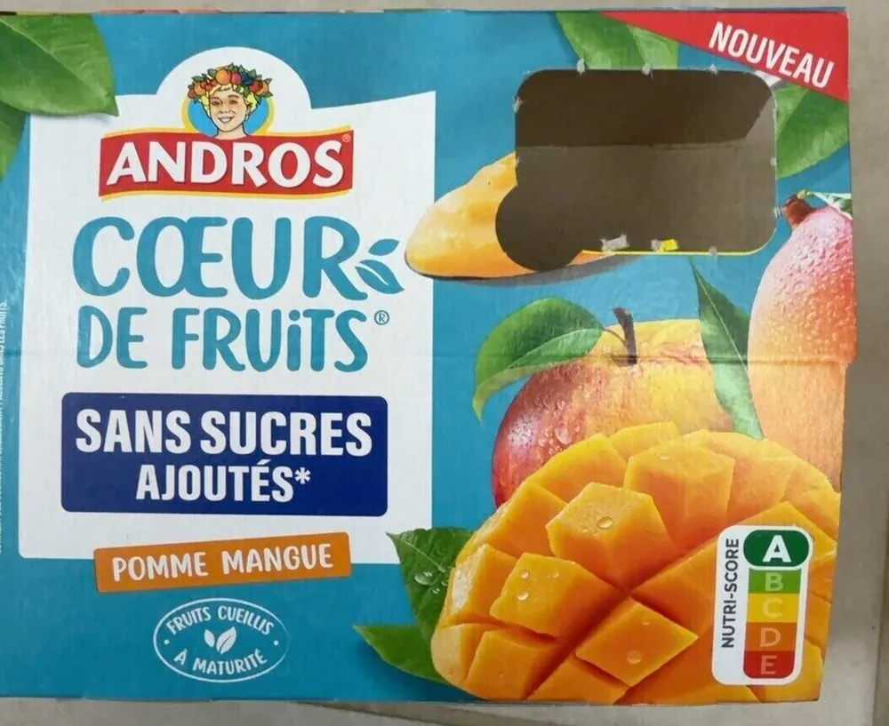 Cœur de fruits pomme mangue