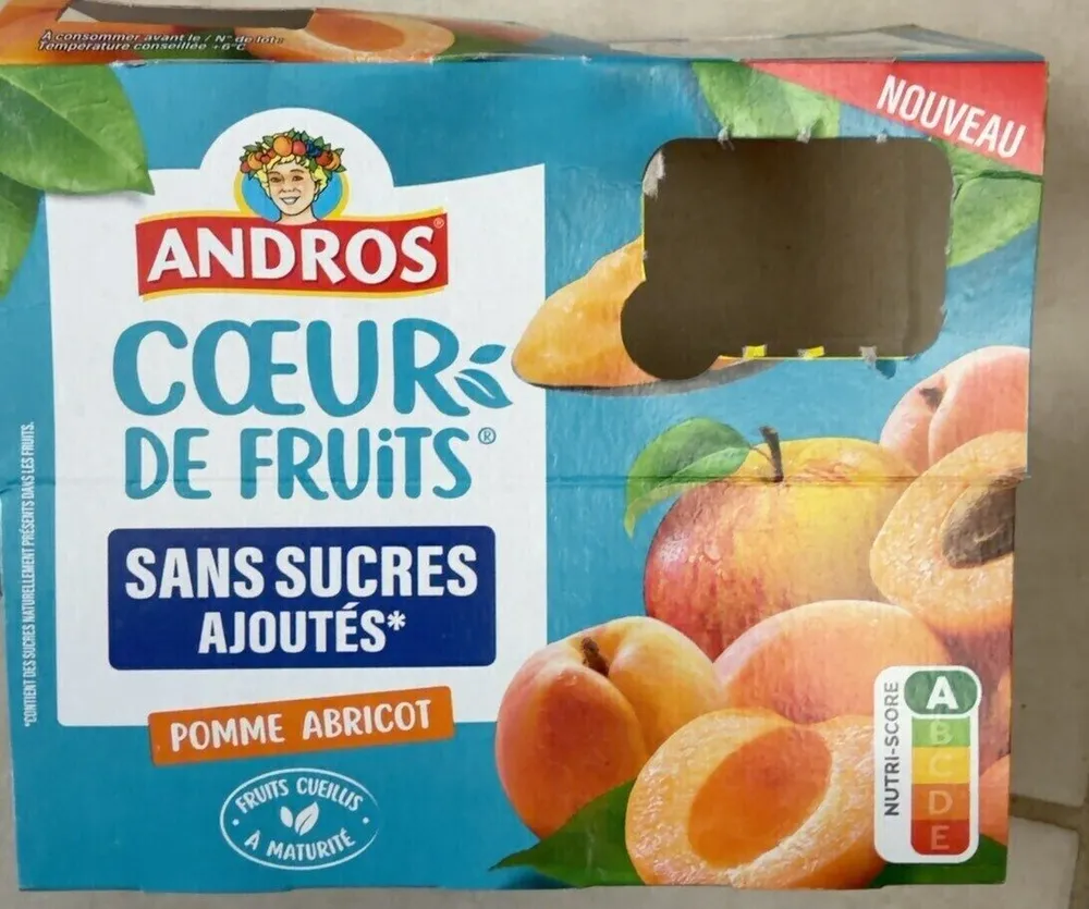 Cœur de fruits pomme abricot