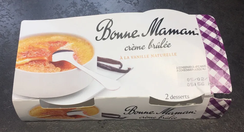 Crème brûlée à la vanille naturelle