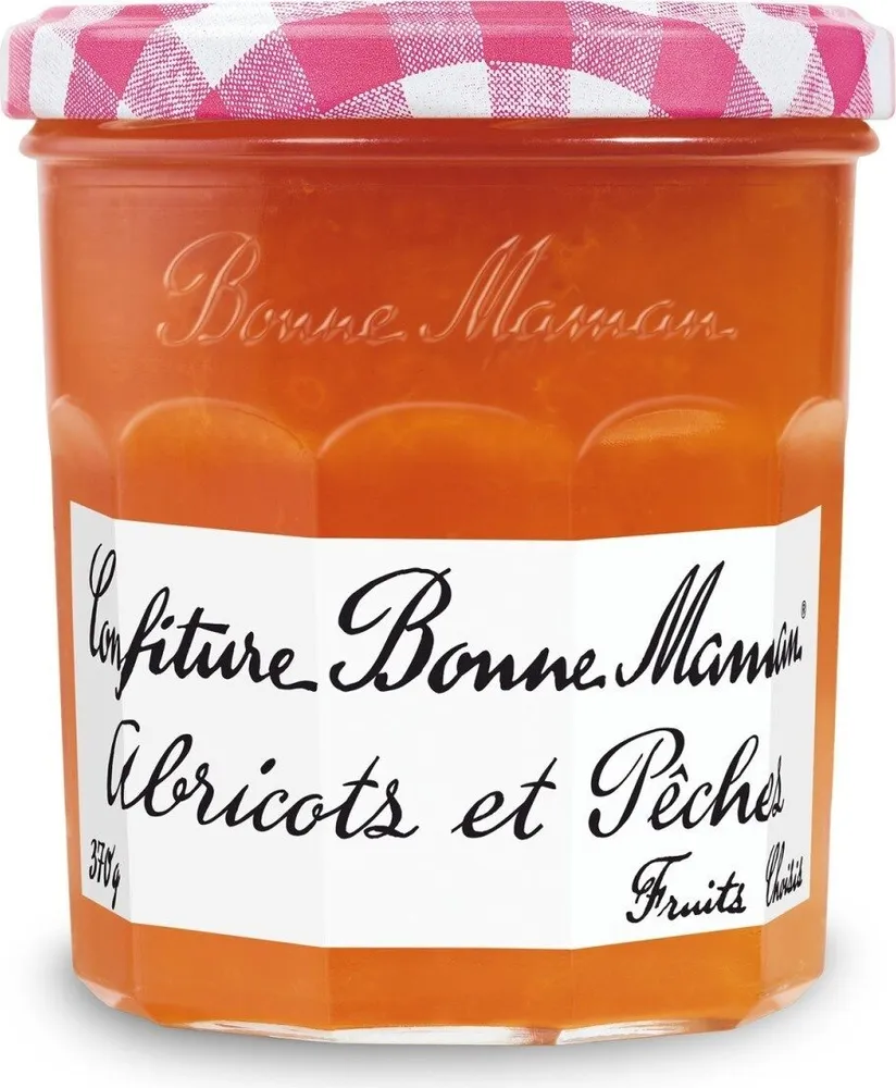 Bonne Maman - Apricot and Peach French Jam, 13oz (370g) Jar