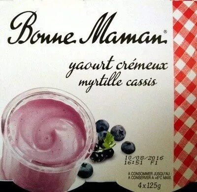 Yaourt crémeux Myrtille Cassis