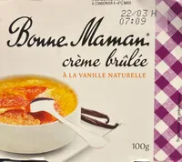 Crème brûlée a la vanille naturelle