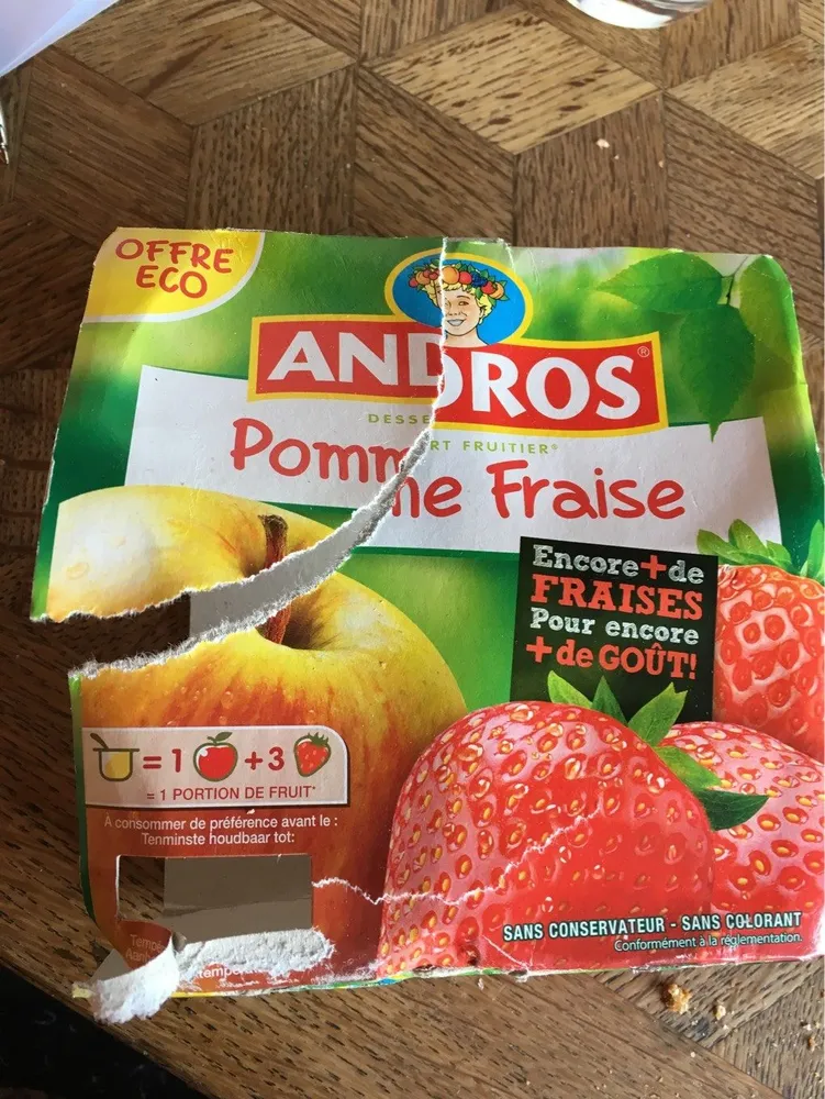 Dessert pomme fraise