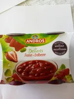 Les desserts fraise avec morceaux