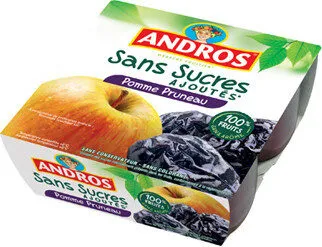 Dessert fruité sans sucres ajoutés pomme pruneau