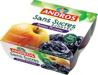 Dessert fruité sans sucres ajoutés pomme pruneau