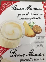 Yaourt. Cremeux ananas passion