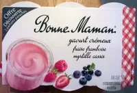 Yaourt crémeux fraise framboise myrtille cassis