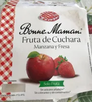 Fruta de cuchara manzana y fresa