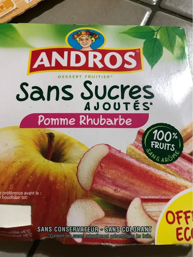 Compotes pomme rhubarbe