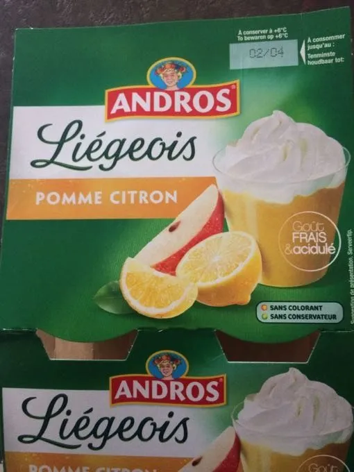 Liégeois pomme citron