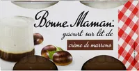 Yaourt sur lit de marrons