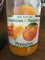 100 % pur jus clémentines & mandarines pressées