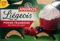 Liégeois Pomme Framboise sur coulis de cassis