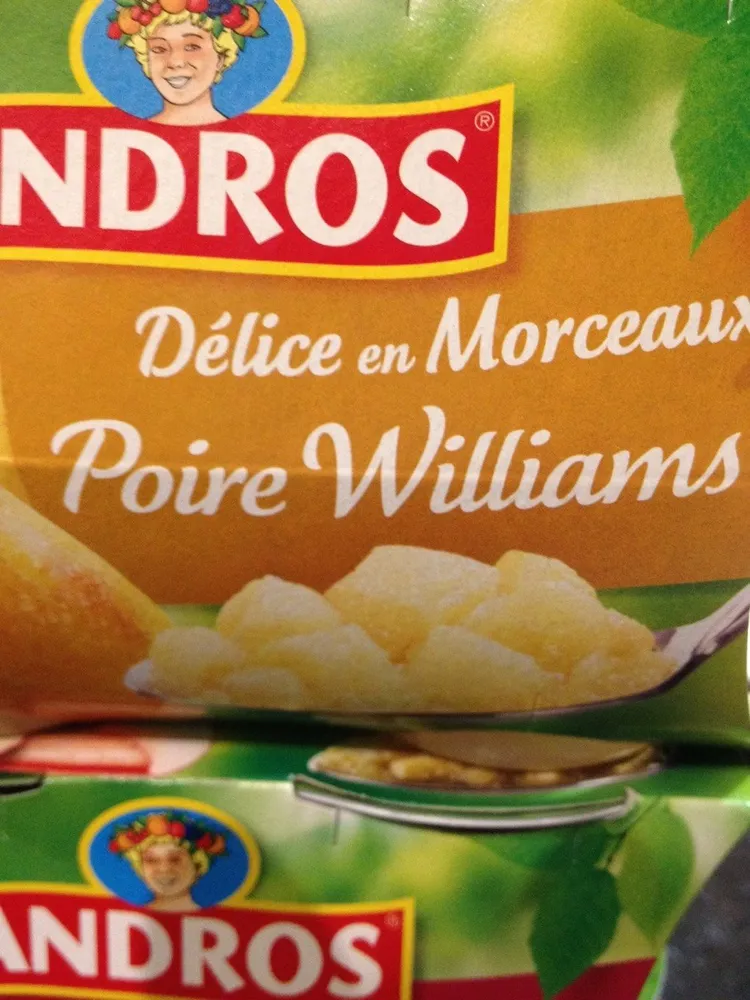 Delices en morceaux Poire Williams