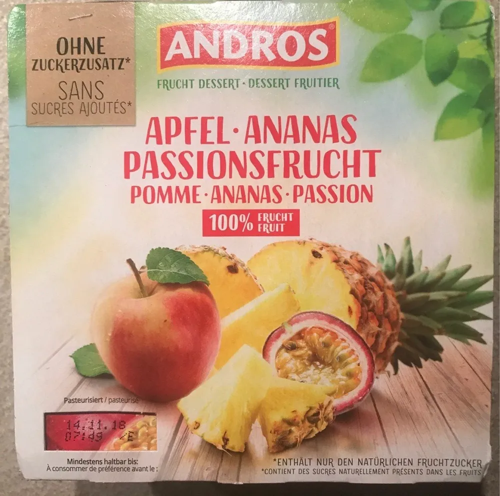 Compote pomme-ananas-passion