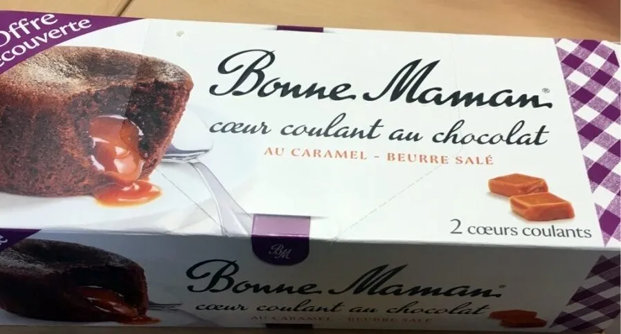 Cœur coulant au chocolat au caramel, beurre salé