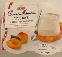 Yoghurt with an apricot layer
