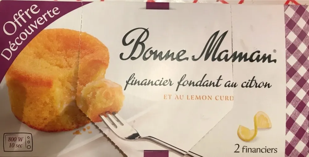 Financier fondant au citron