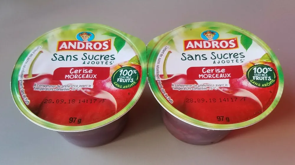 Cerise morceaux sans sucres ajoutés