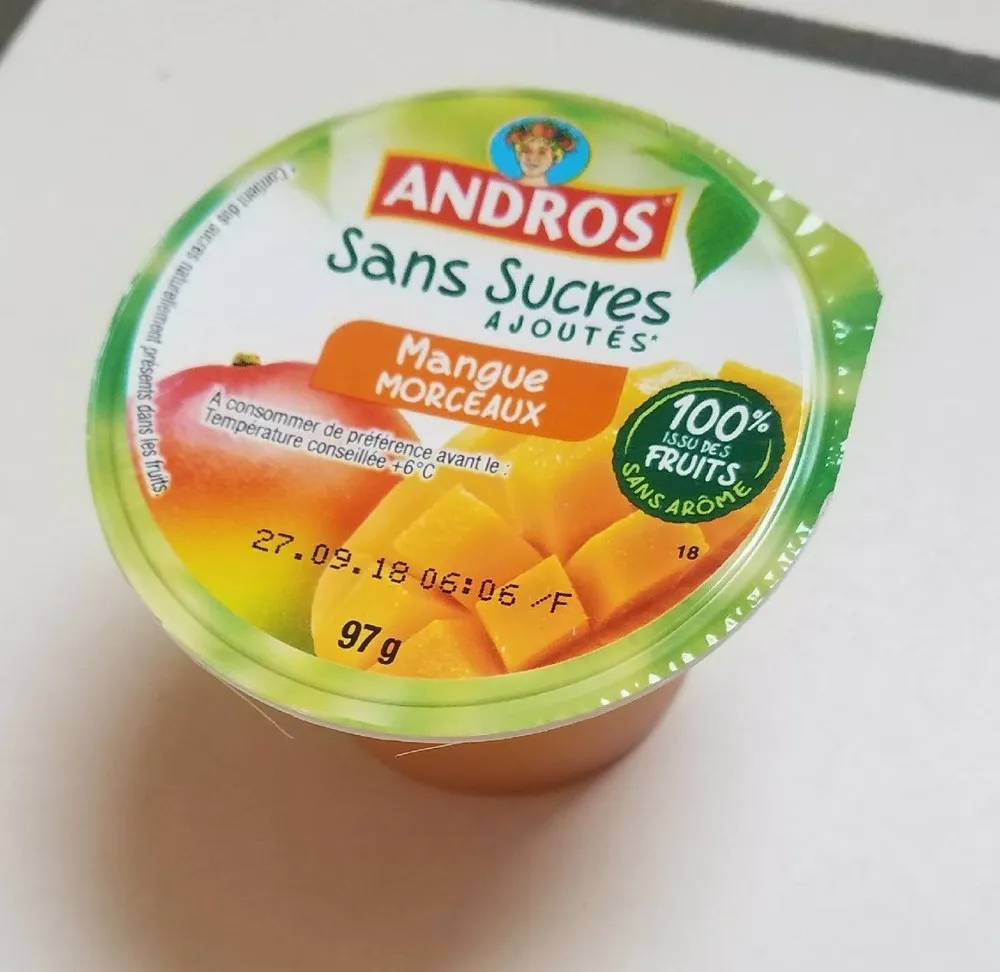 Mangue morceaux sans sucres ajoutés