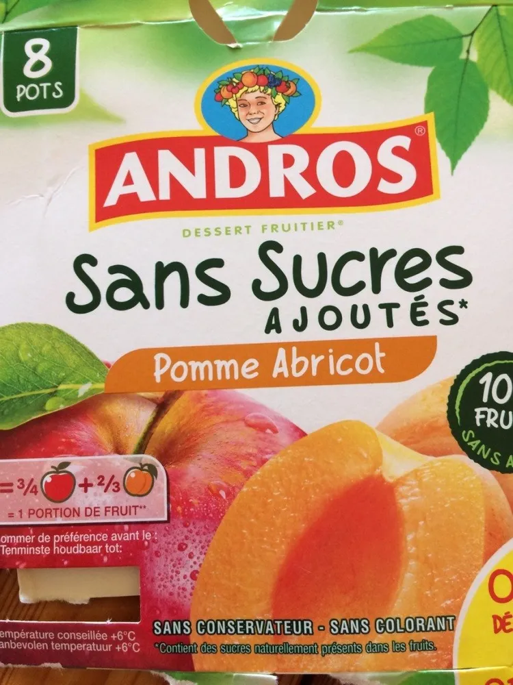 Compote pomme abricot sans sucres ajoutés