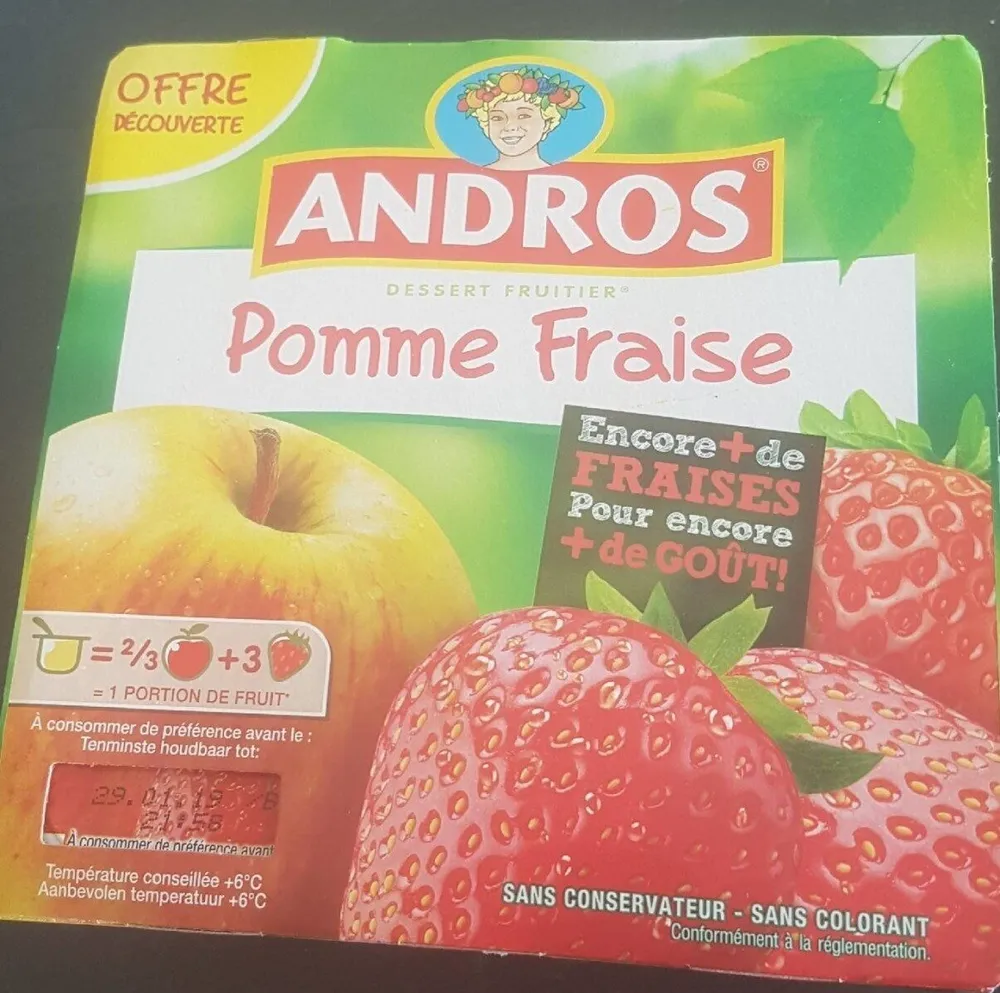 Dessert fruitier Pomme Fraise