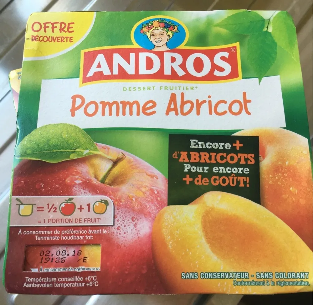 Dessert fruitier pomme abricot
