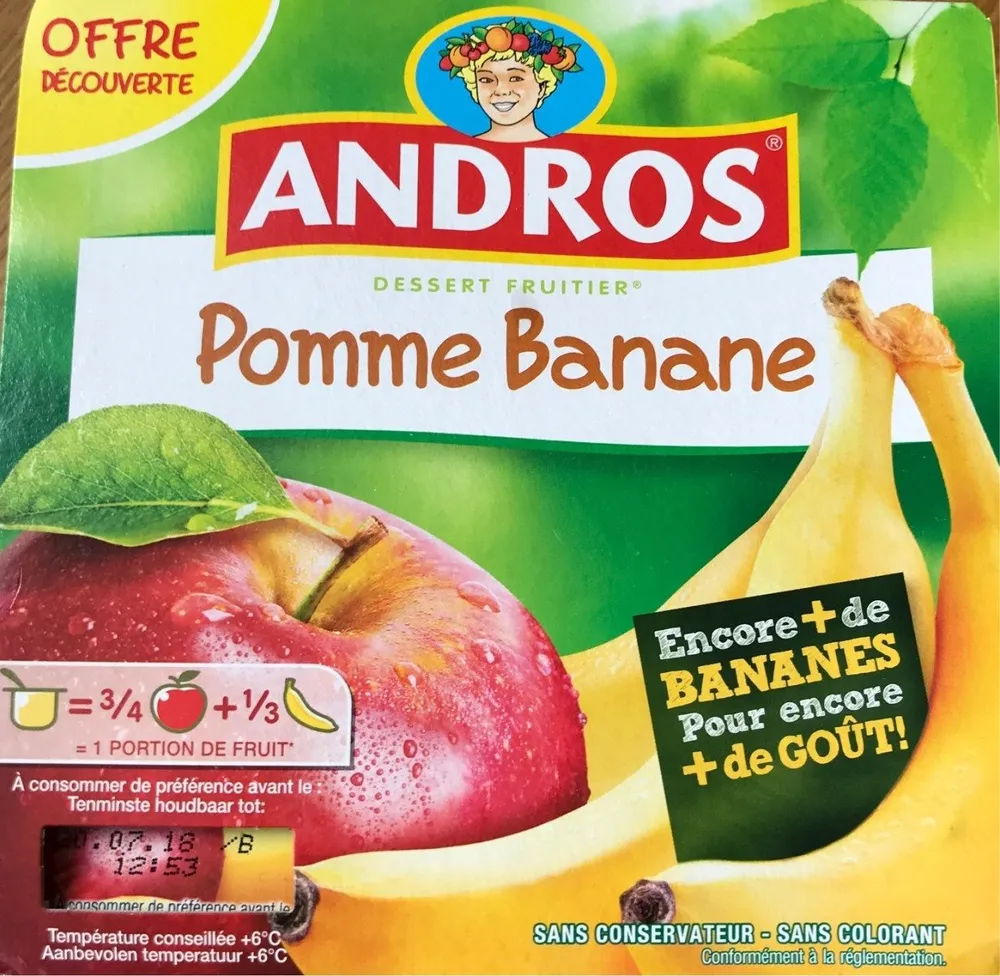 Dessert Fruitier Pomme Banane