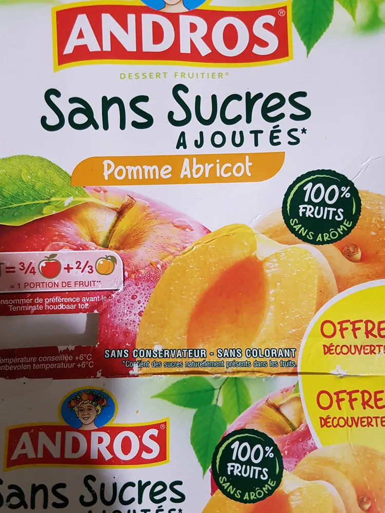 Compote Pomme Abricot Sans Sucres Ajoutés