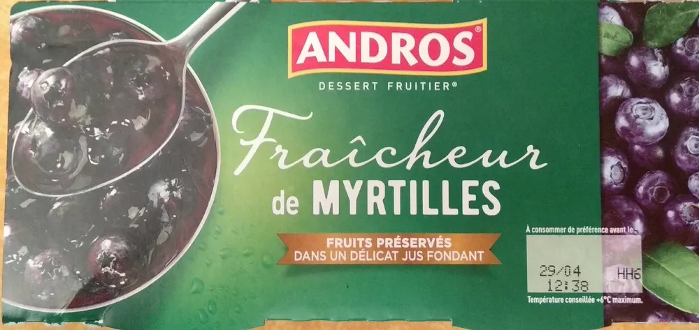 Fraîcheur de myrtilles