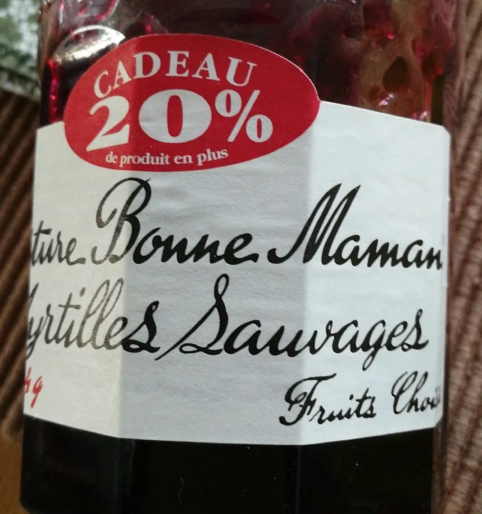 Confiture Myrtilles sauvages