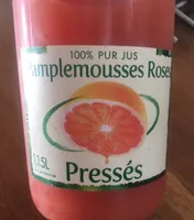 100% pur jus de Pamplemousses roses pressés