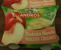 Dessert de nectarines blanches et pêches blanches avec morceaux