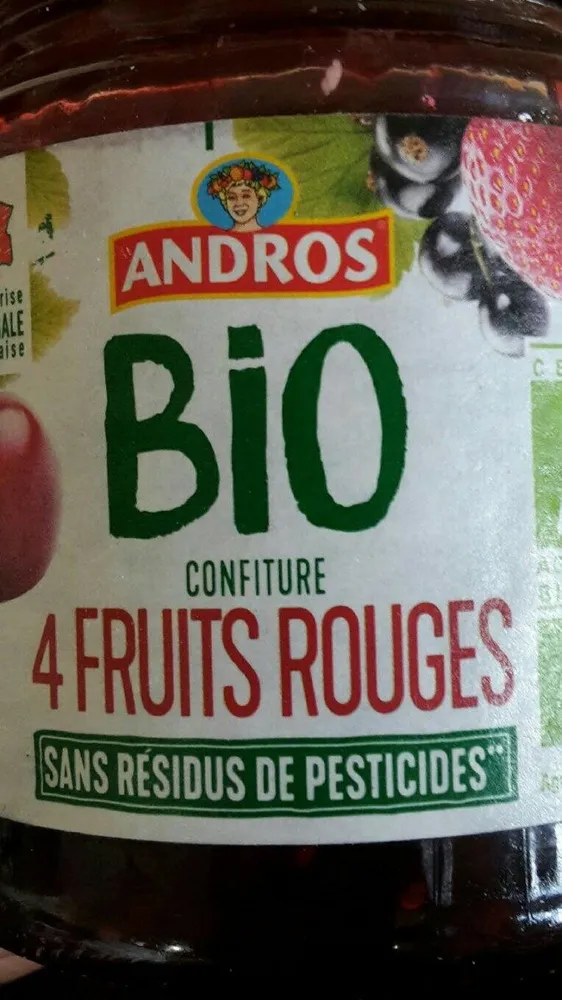 Confiture 4 fruits rouges bio