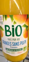 100% pur jus d'Oranges sans pulpe BIO pressées