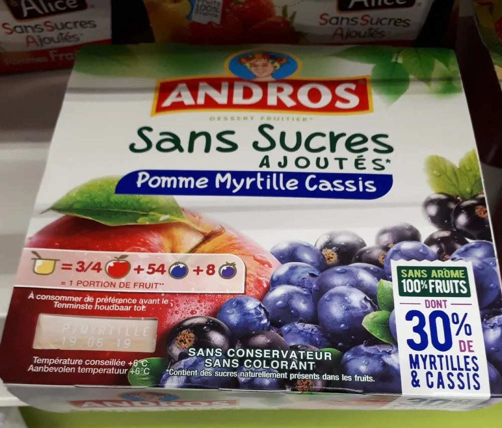 Andros pomme myrtille cassis