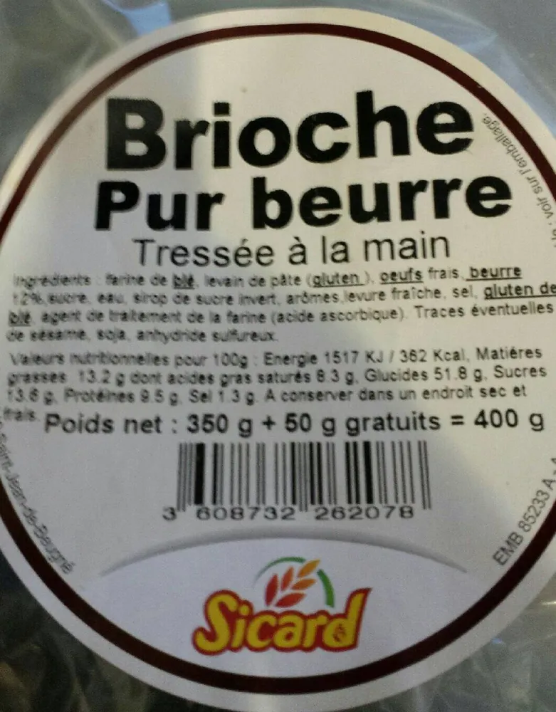 Brioche pur beurre