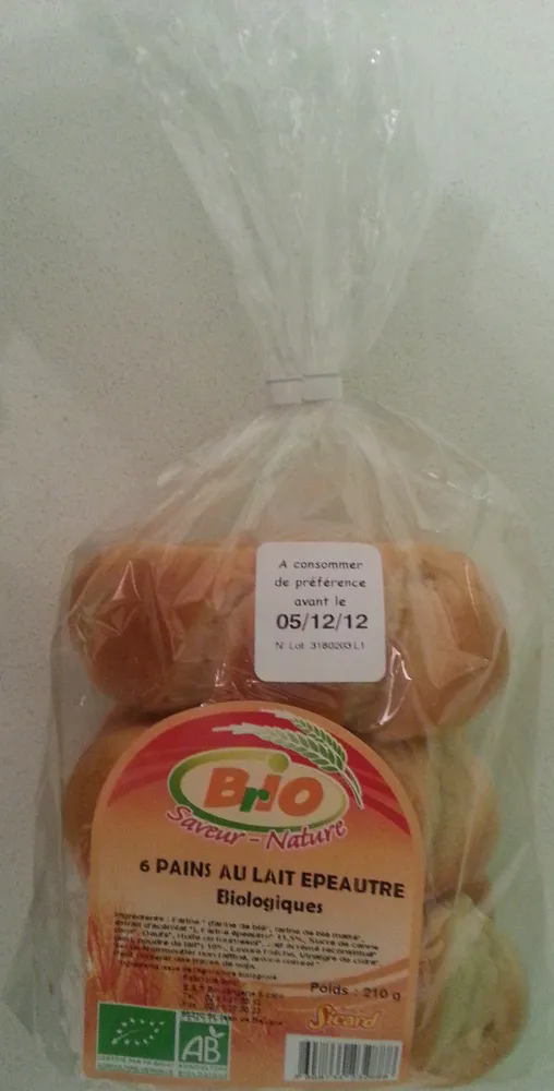 Pains au lait (x 6) épeautre Bio