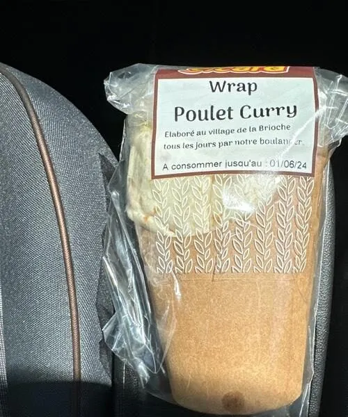 Wrap poulet curry