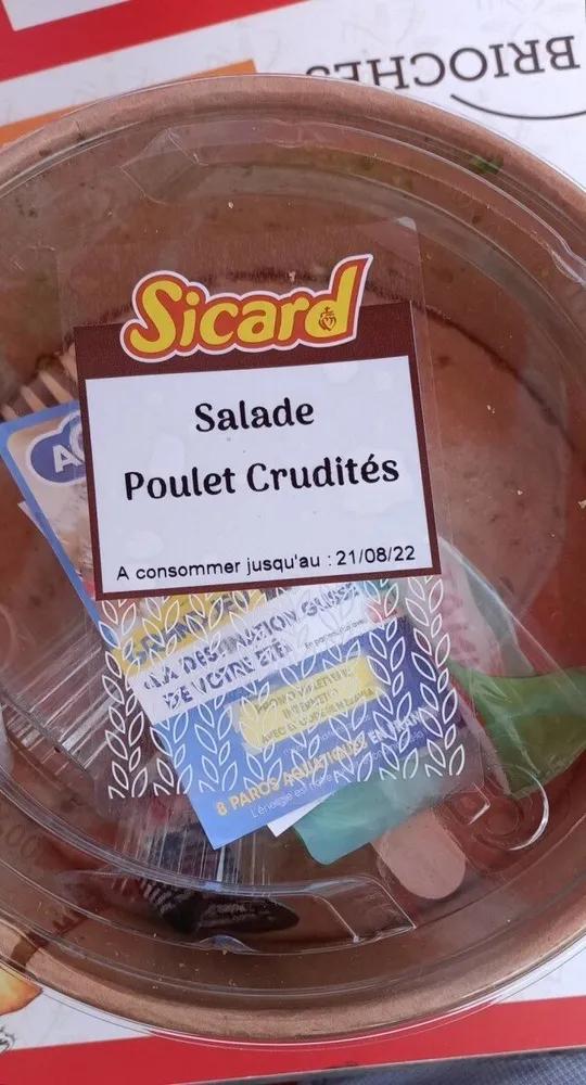 Salade poulet crudités