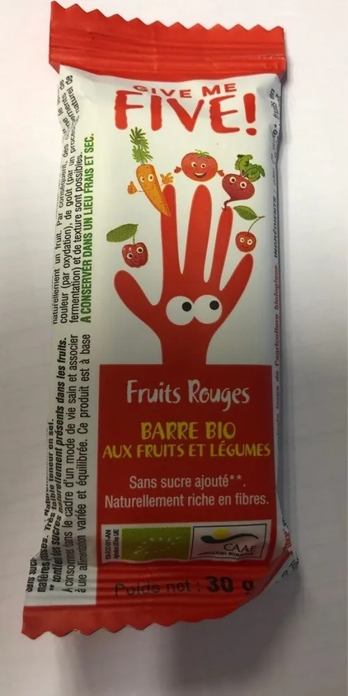 Barre bio aux fruits rouges et legumes