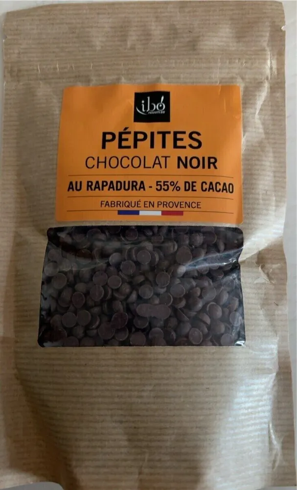 Pépites chocolat noir au rapadura 55% cacao