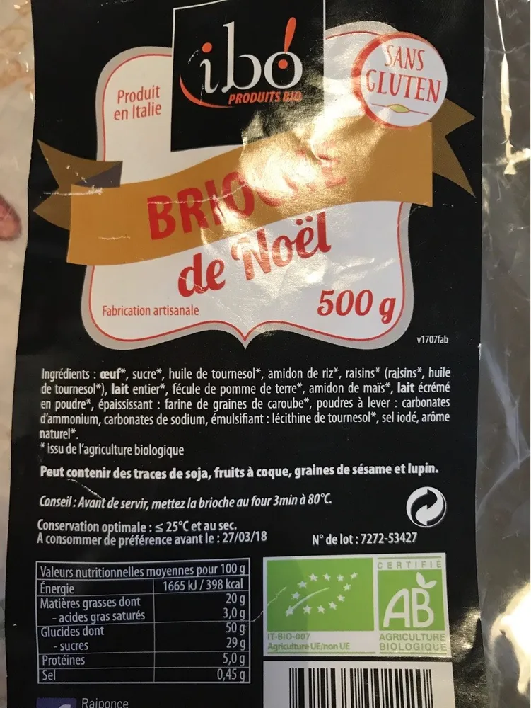 Brioche De Noël Sans Gluten